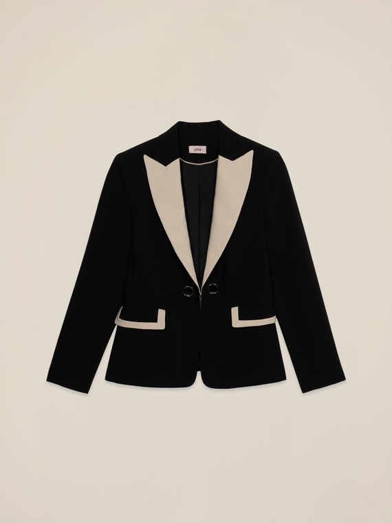 Blazer mit Kontrastdetails