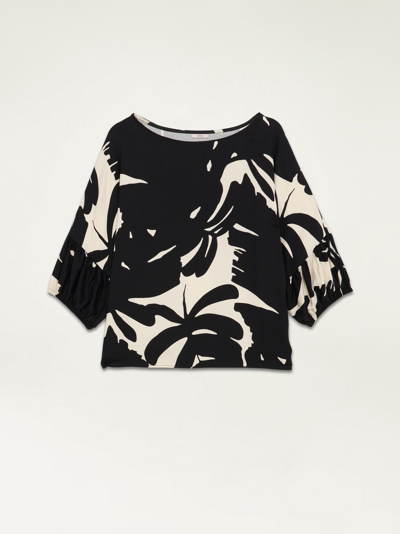 T-shirt bimaterica floreale image number 3