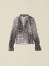 Patterned viscose blouse image number 3