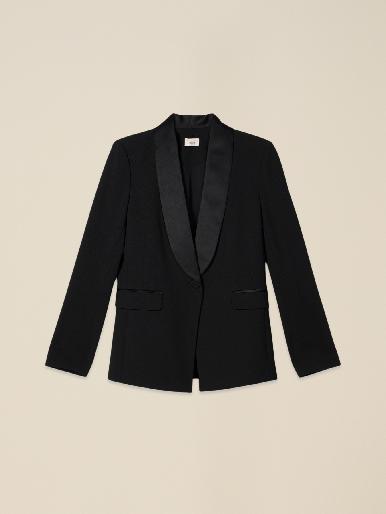 Crepe fabric blazer image number 3