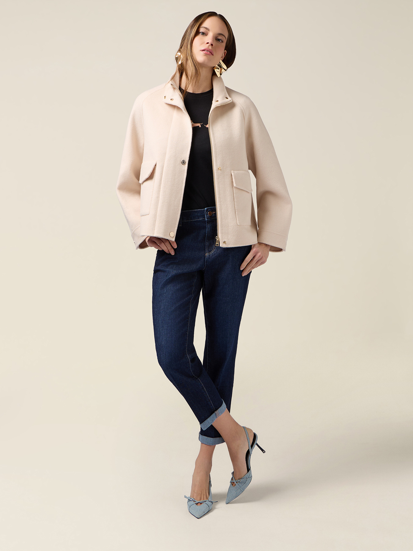 Rinse denim chino jeans image number 0