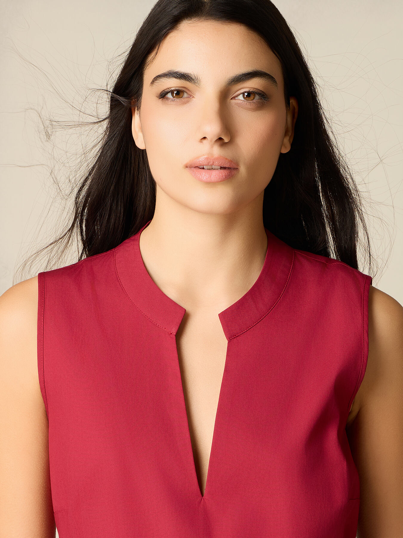 Flare dress in poplin image number 2