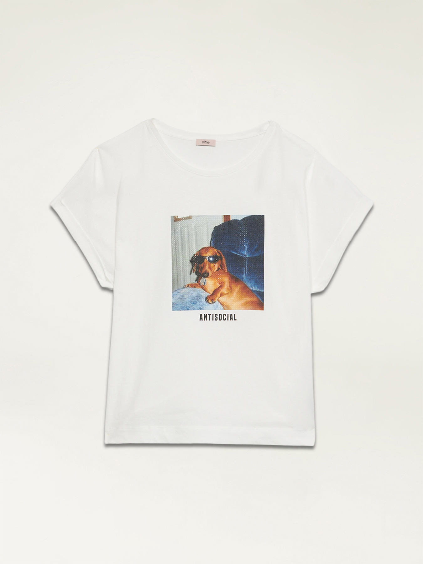 Camiseta estampada con mangas de quimono image number 3