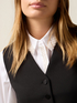 Crepe fabric vest image number 3