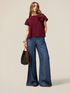 Palazzo-Jeans aus Tencel-Satin image number 0