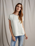 Dual-fabric T-shirt with lurex trims image number 2