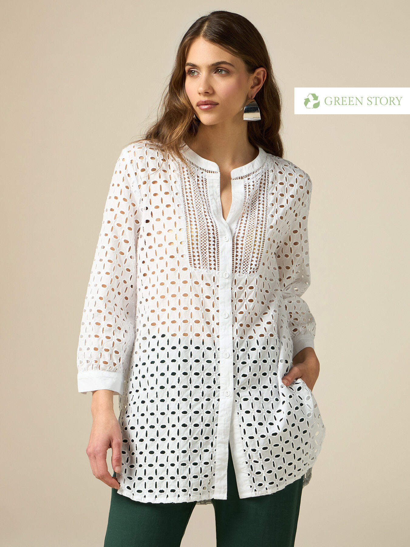 Camicia in sangallo image number 0