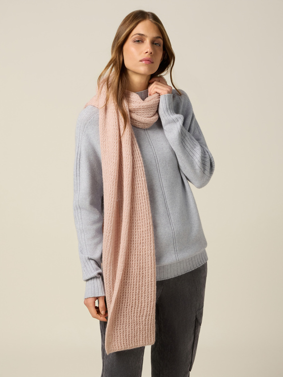 Long mixed mohair scarf