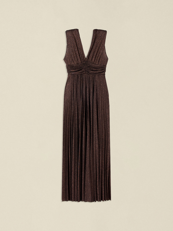 Langes Kleid aus Lurex-Jersey