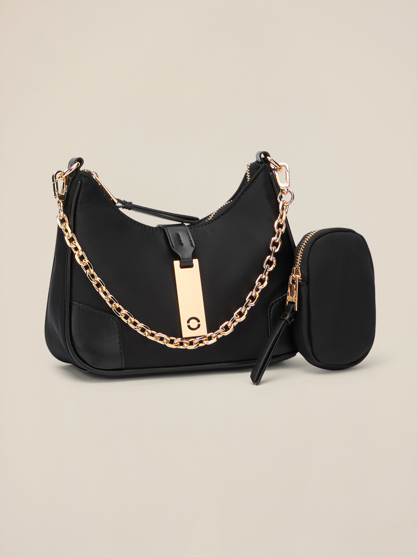 Shoulder bag with metal details image number 3