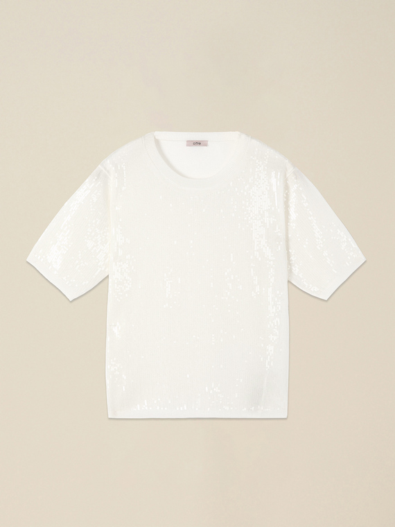 Maglia misto viscosa con paillettes
