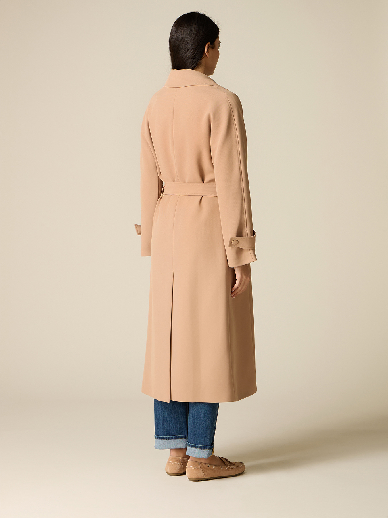 Langer Trenchcoat mit G&uuml;rtel image number 1