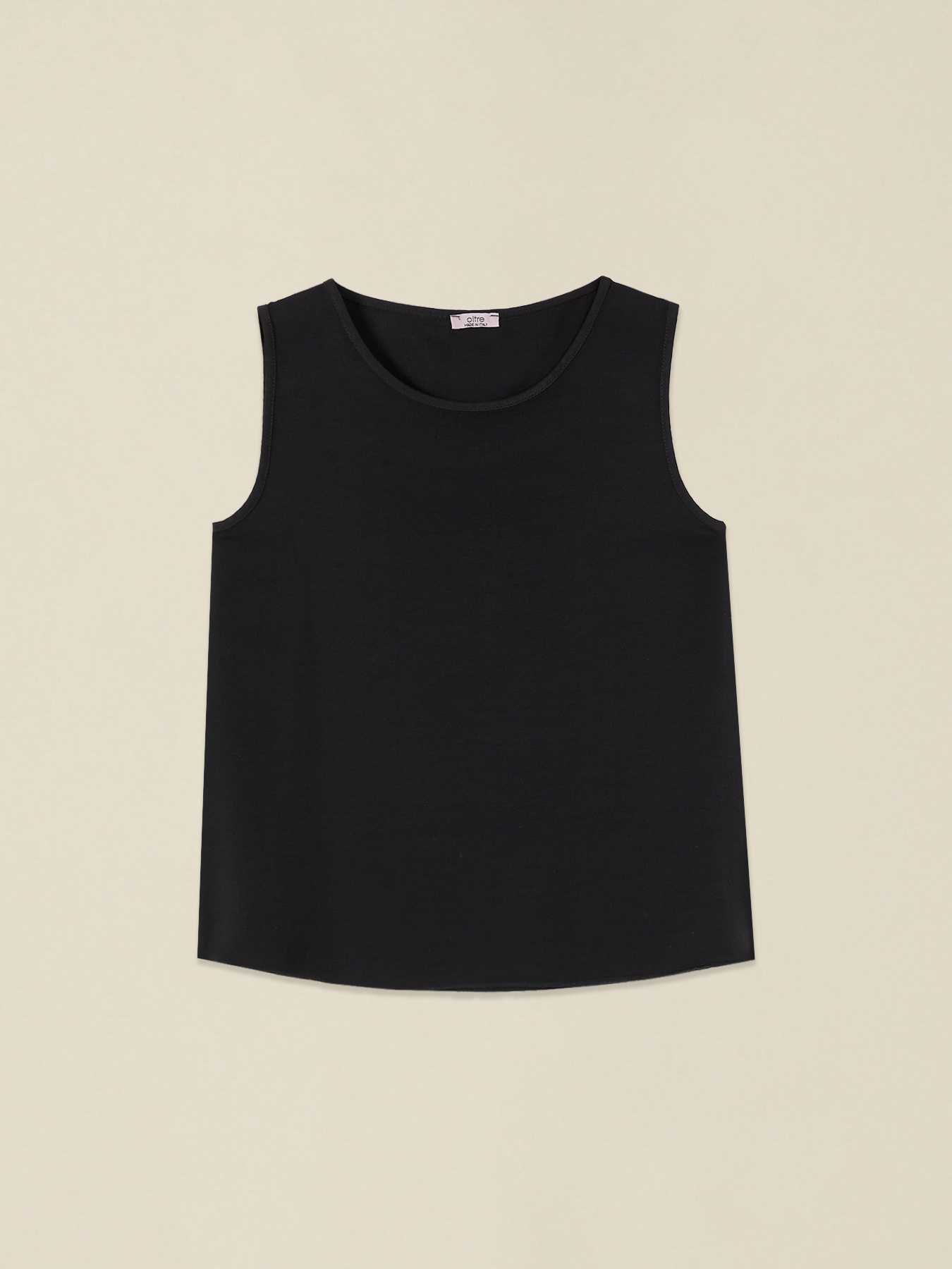 Sleeveless linen blend top image number 3