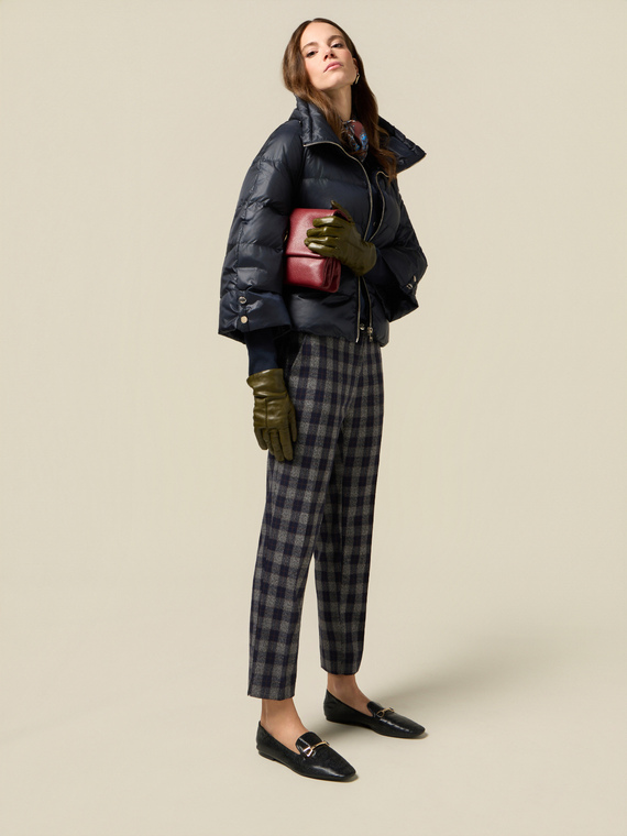 Carrot pants in check flannel