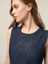 Rochie lungă din denim cu micro cristale image number 2