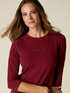 T-shirt with jewel lettering embroidery image number 2