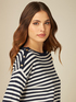 Striped eco-viscose sweater image number 2