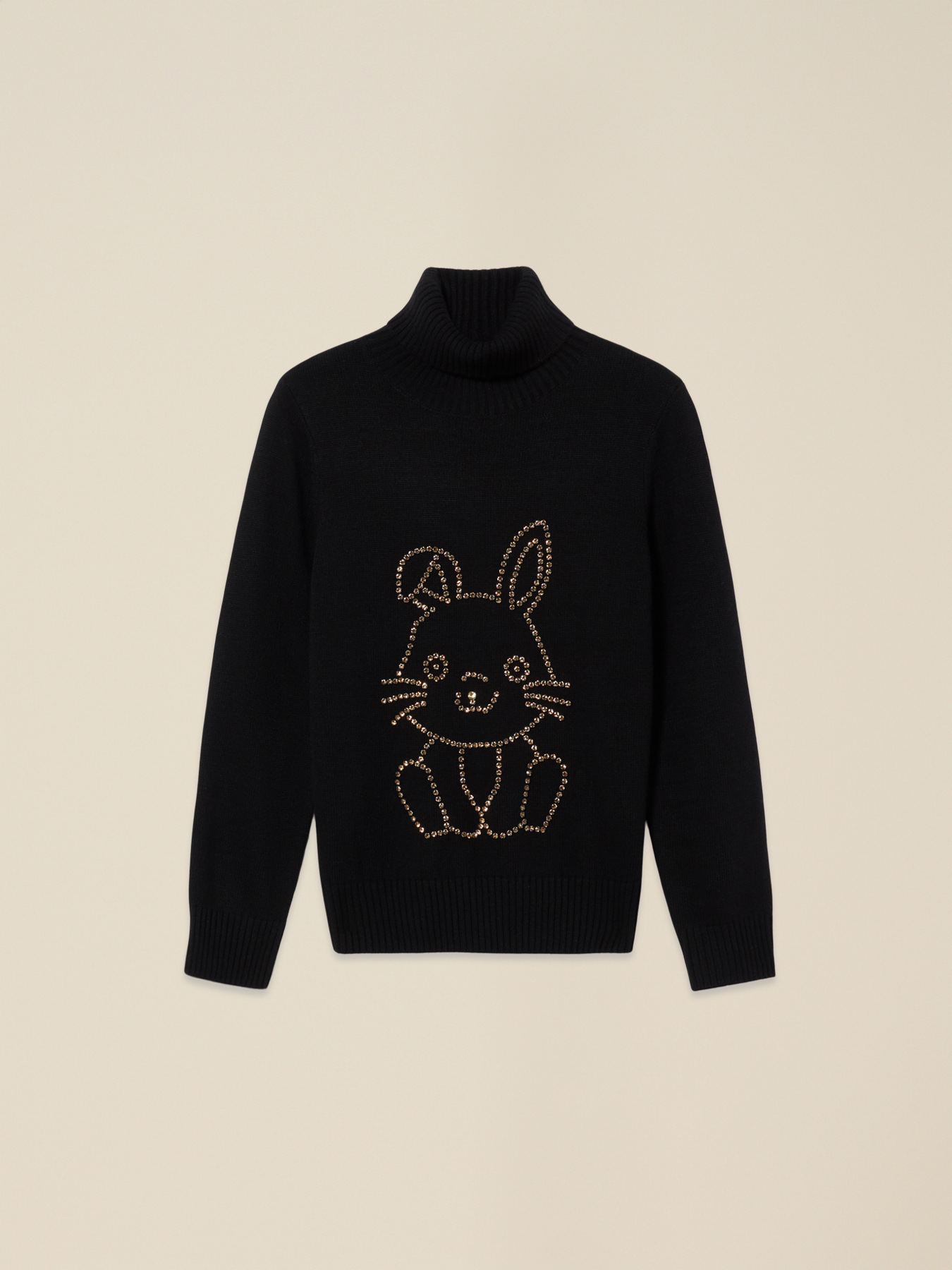 Dolcevita misto cashmere con cristalli image number 3