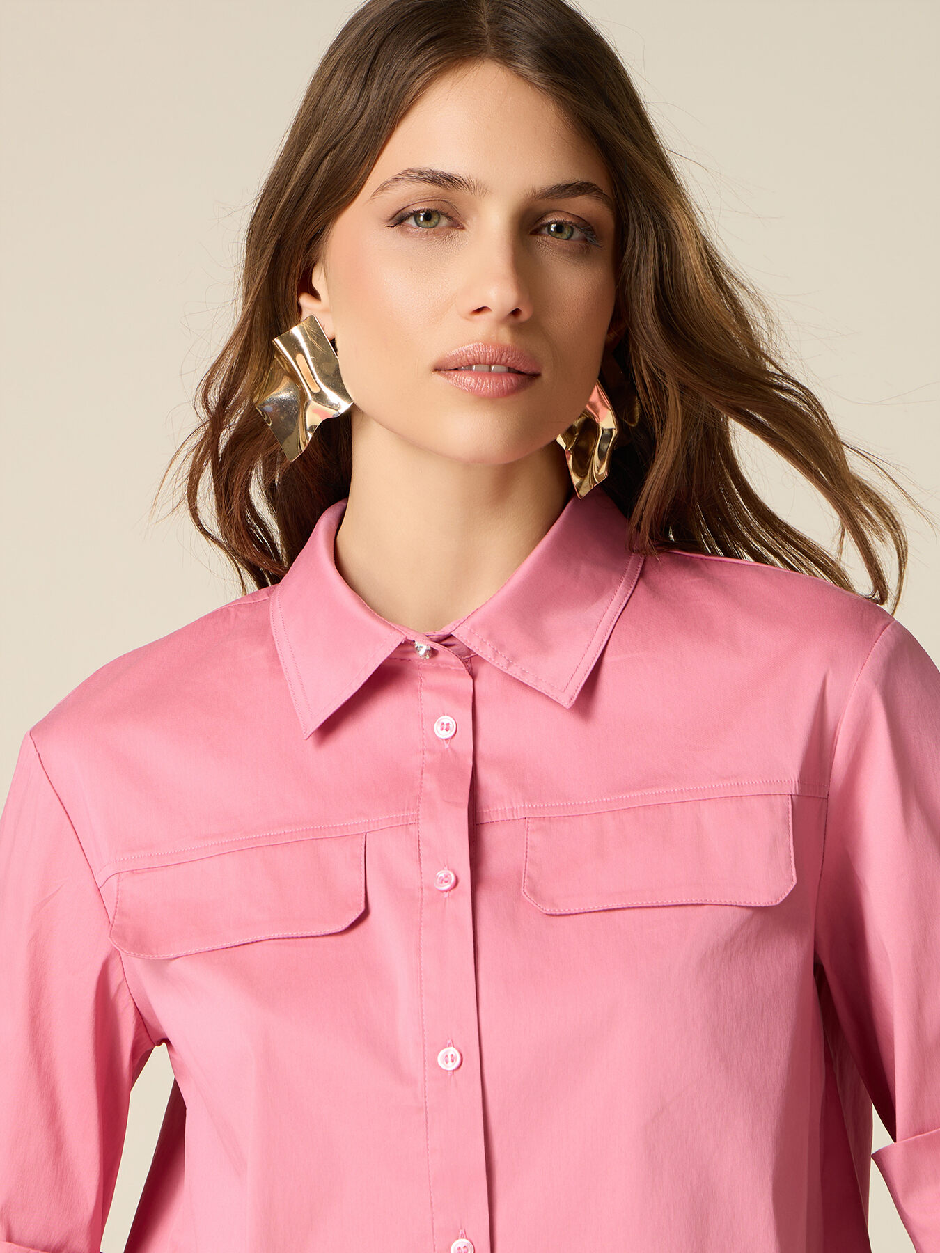 Chemise en popeline avec poches image number 2