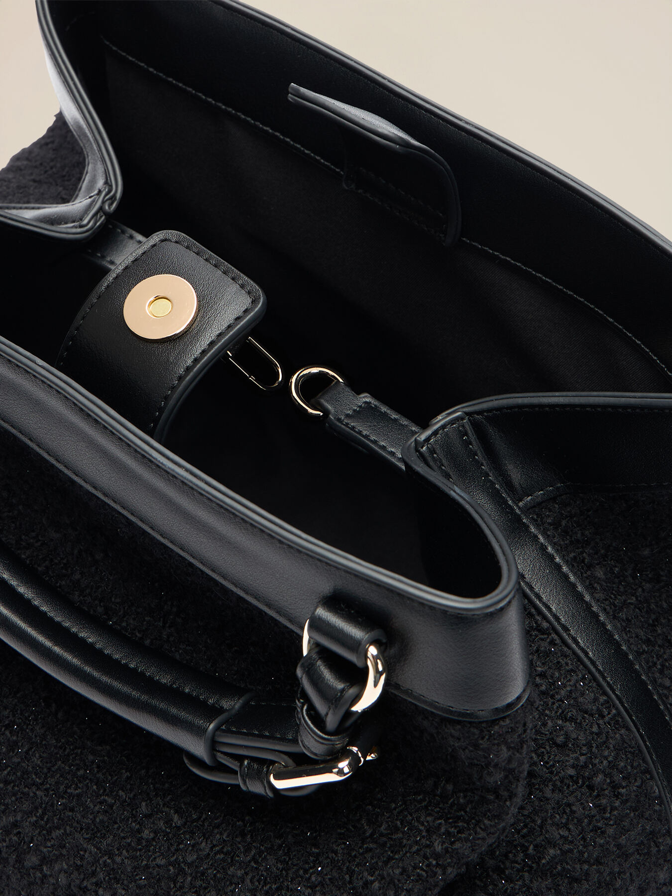 Tweed-Handtasche im Koffer-Stil image number 4