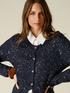 Cardigan en laine m&eacute;lang&eacute;e &agrave; sequins image number 2