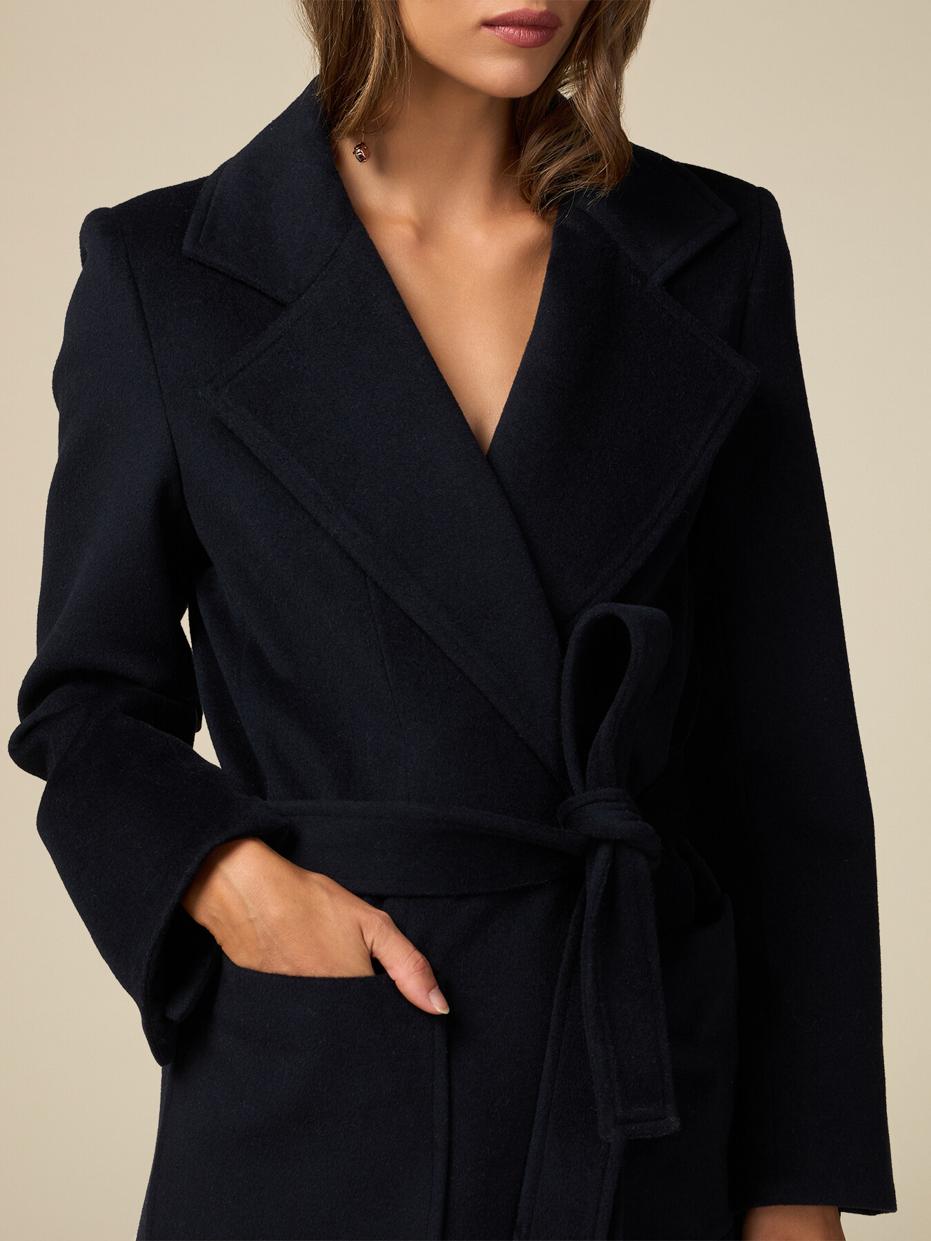 Long coat with belt image number 3