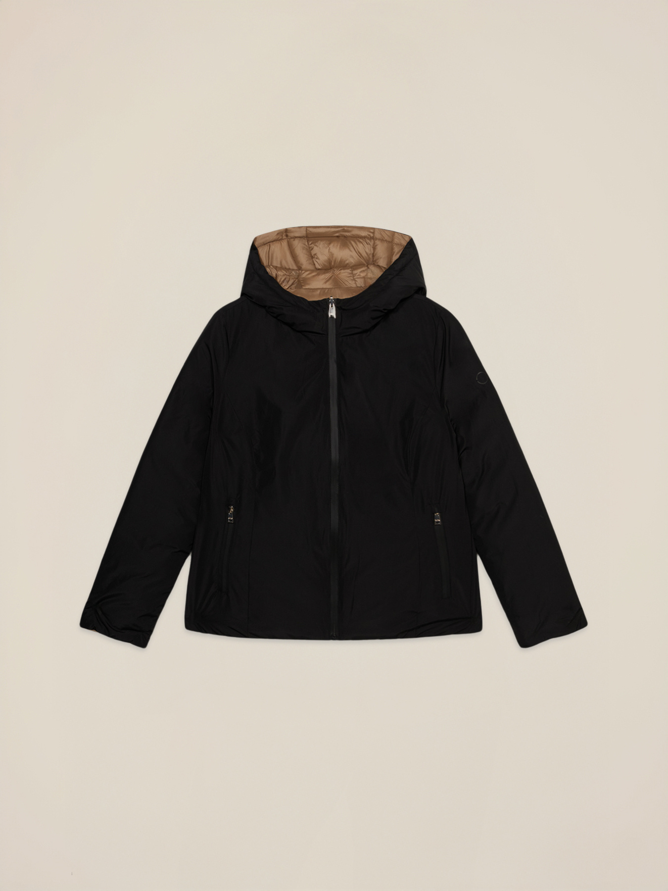 Leichte kurze Daunenjacke mit Kapuze image number 4