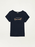 T-shirt avec impression de lettres et paillettes image number 3