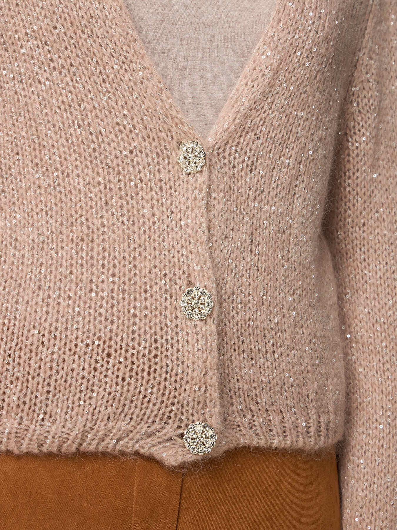 Mohair blend cardigan with jewel buttons image number 2
