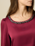 Embellished dual-fabric t-shirt image number 2
