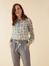 Patterned silk blouse image number 2