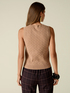 Sleeveless cable-knit sweater in wool/cashmere image number 1