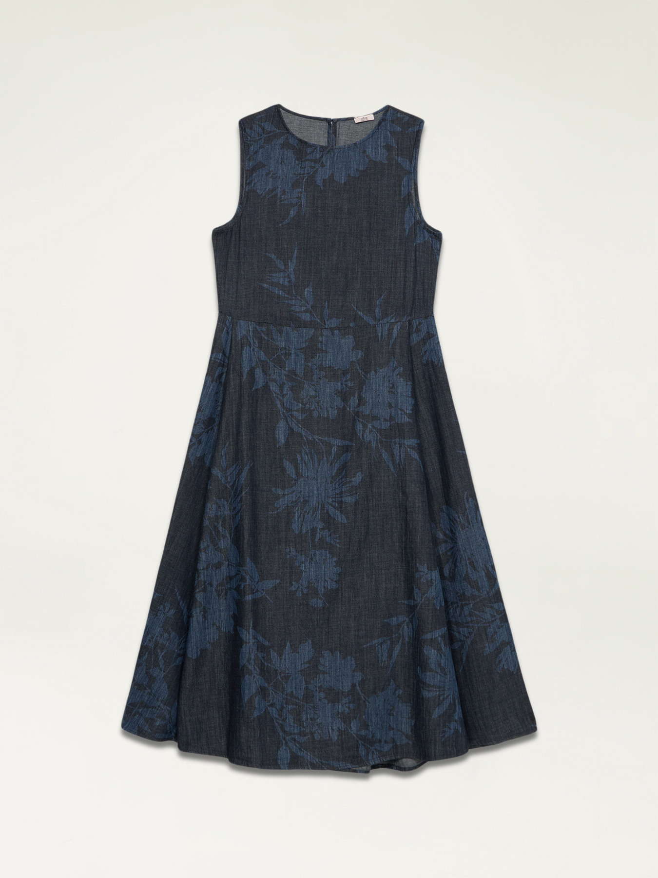 Robe longue en denim imprim&eacute; image number 4