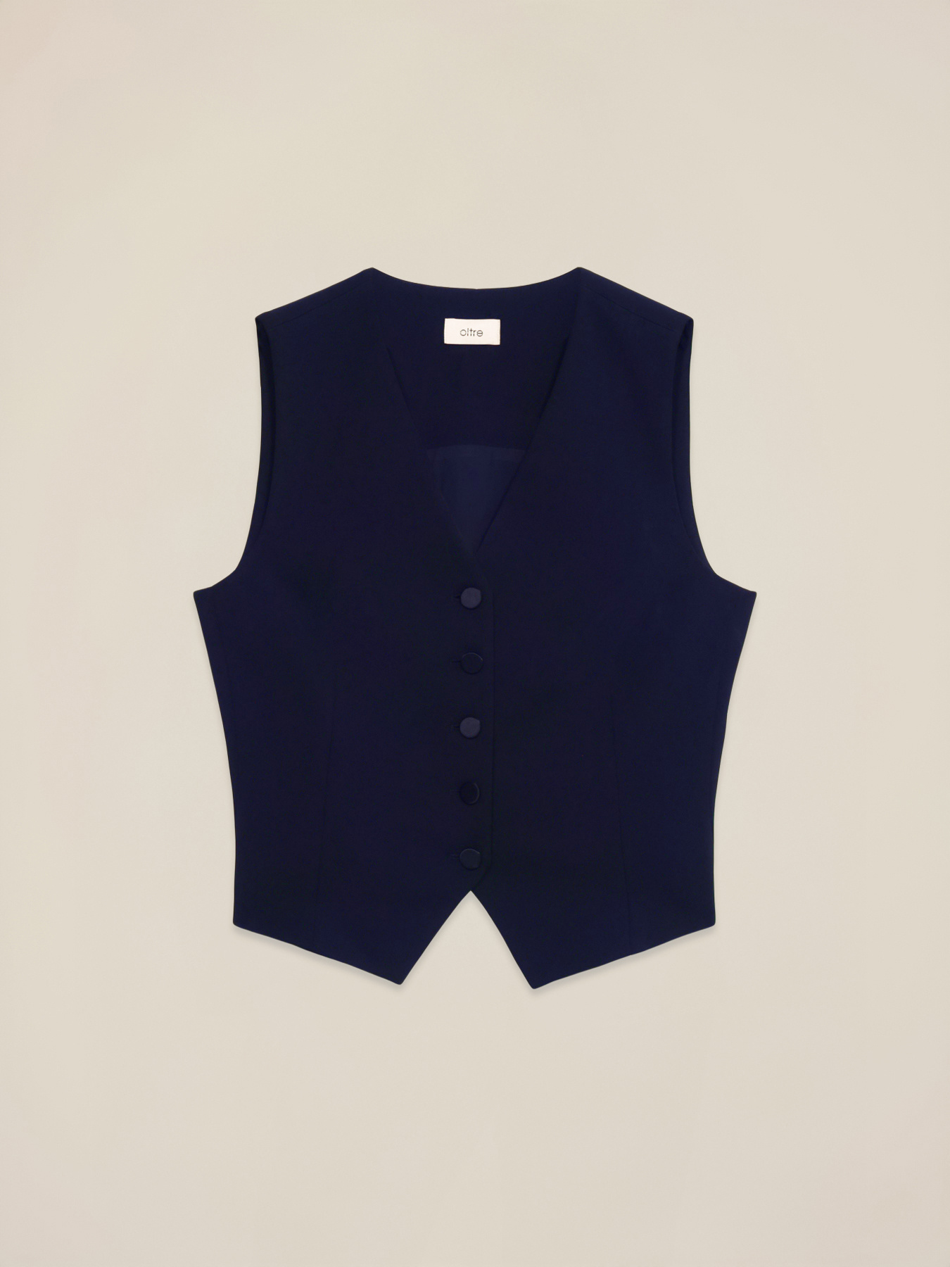 Crepe fabric vest image number 4