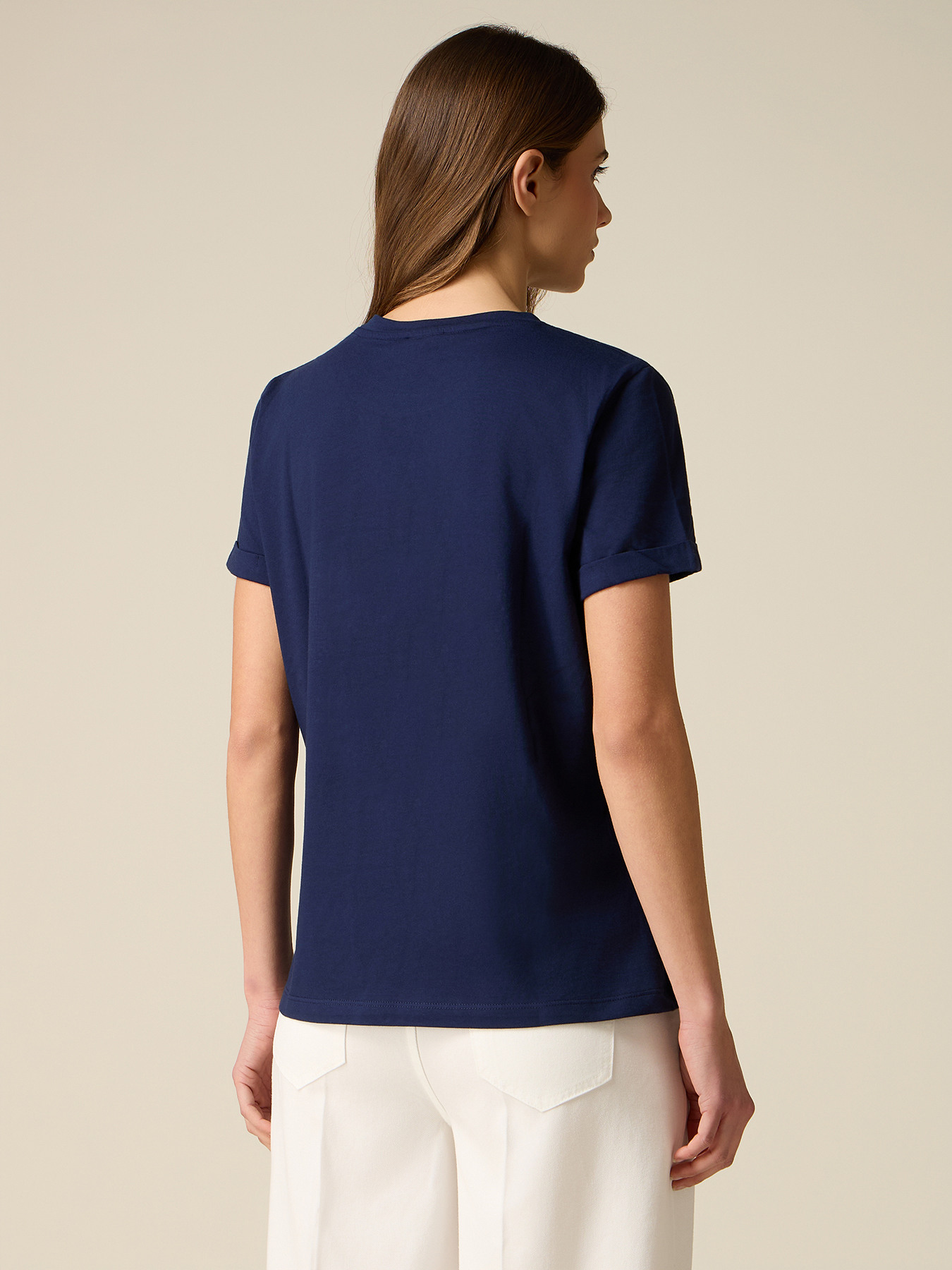 Cotton T-shirt with appliqu&eacute;s image number 1