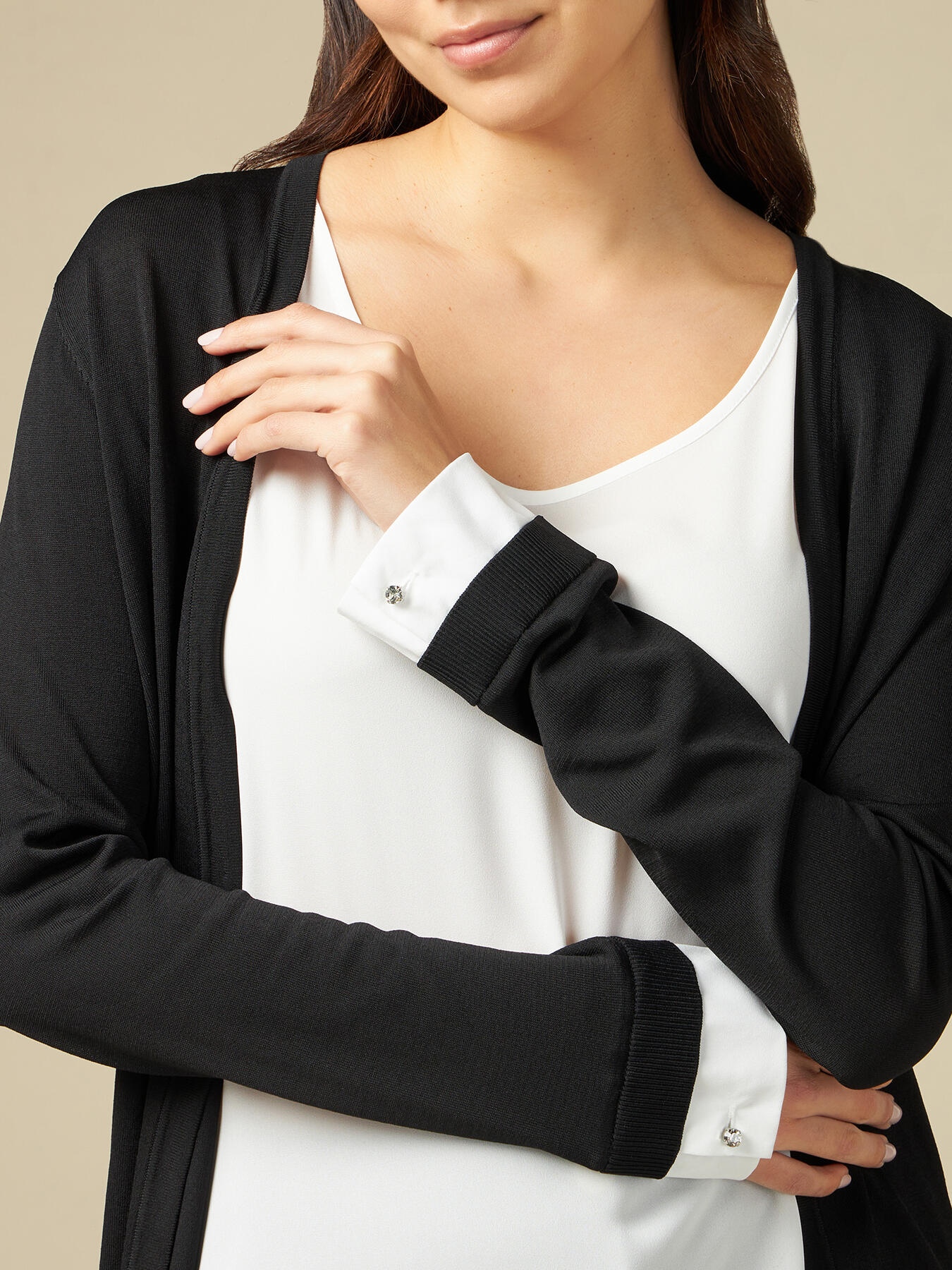 Cardigan avec top image number 2