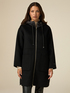 Cloth coat with nylon hood image number 0