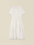 Rochie tip cămașă din bumbac cu dantelă image number 3