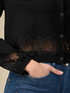 Cardigan with lace inserts image number 2
