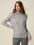 Jersey de cuello alto mezcla cashmere con lentejuelas image number 0