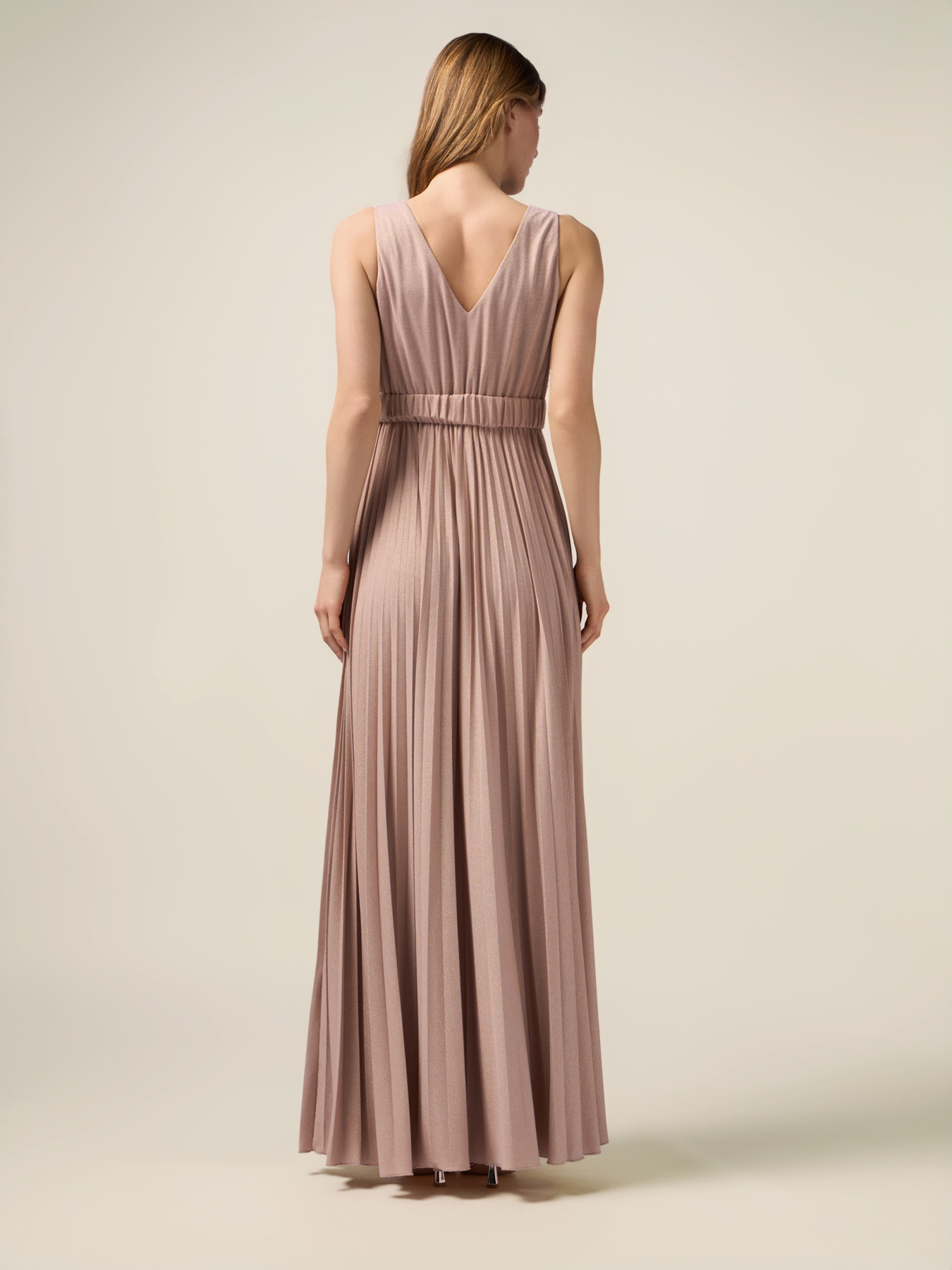 Vestito lungo con corpino ricamato image number 1