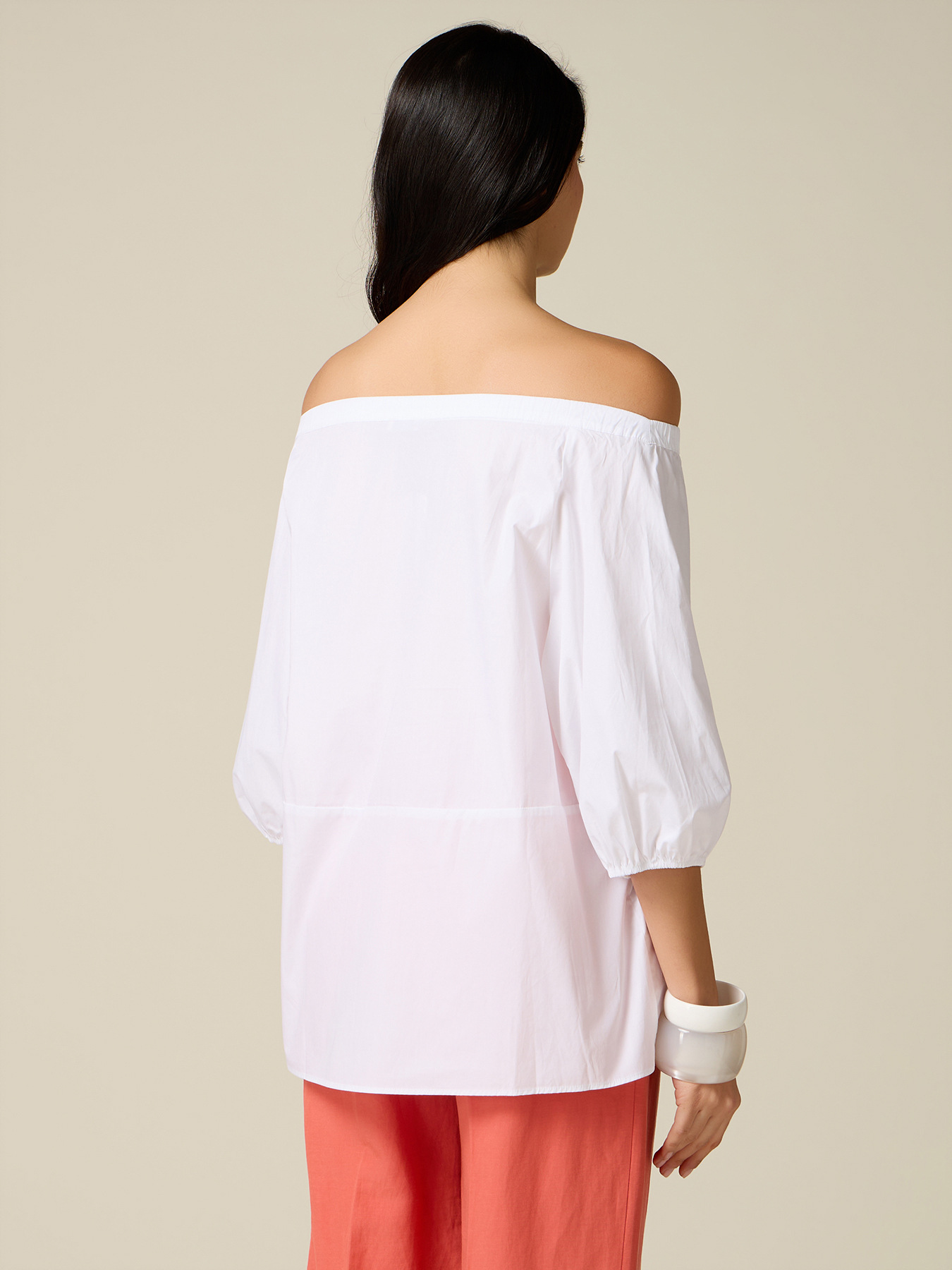 Off-shoulder blouse with jewel detail image number 1