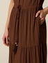 Vestido largo de viscosa con volantes image number 2