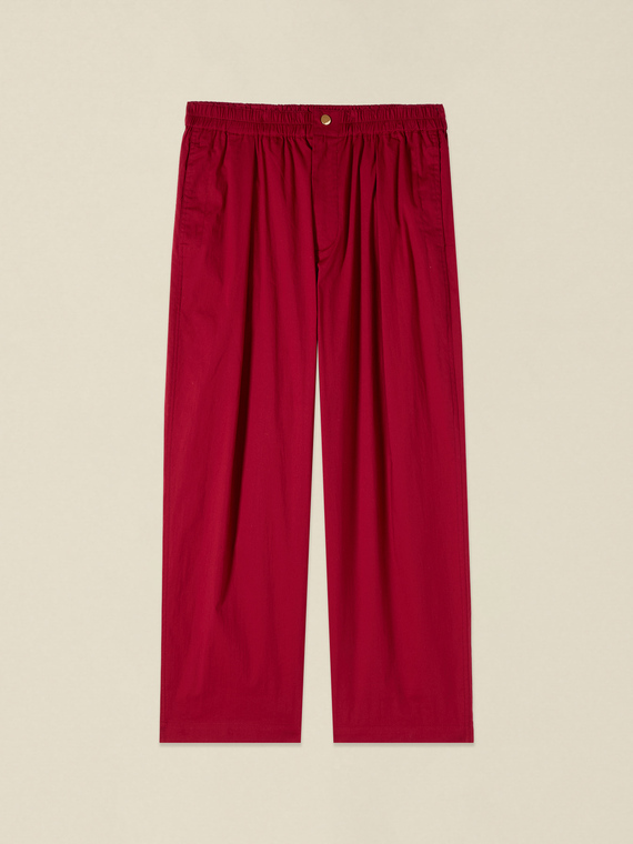 Cropped poplin pants
