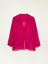 Silk blend oversized blouse image number 3
