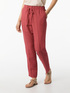 Pantalones joggers con mezcla de lino image number 0