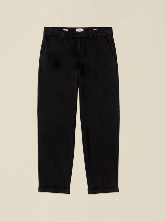 Cotton blend chino trousers