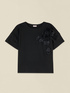 T-shirt with floral appliqu&eacute;s image number 3