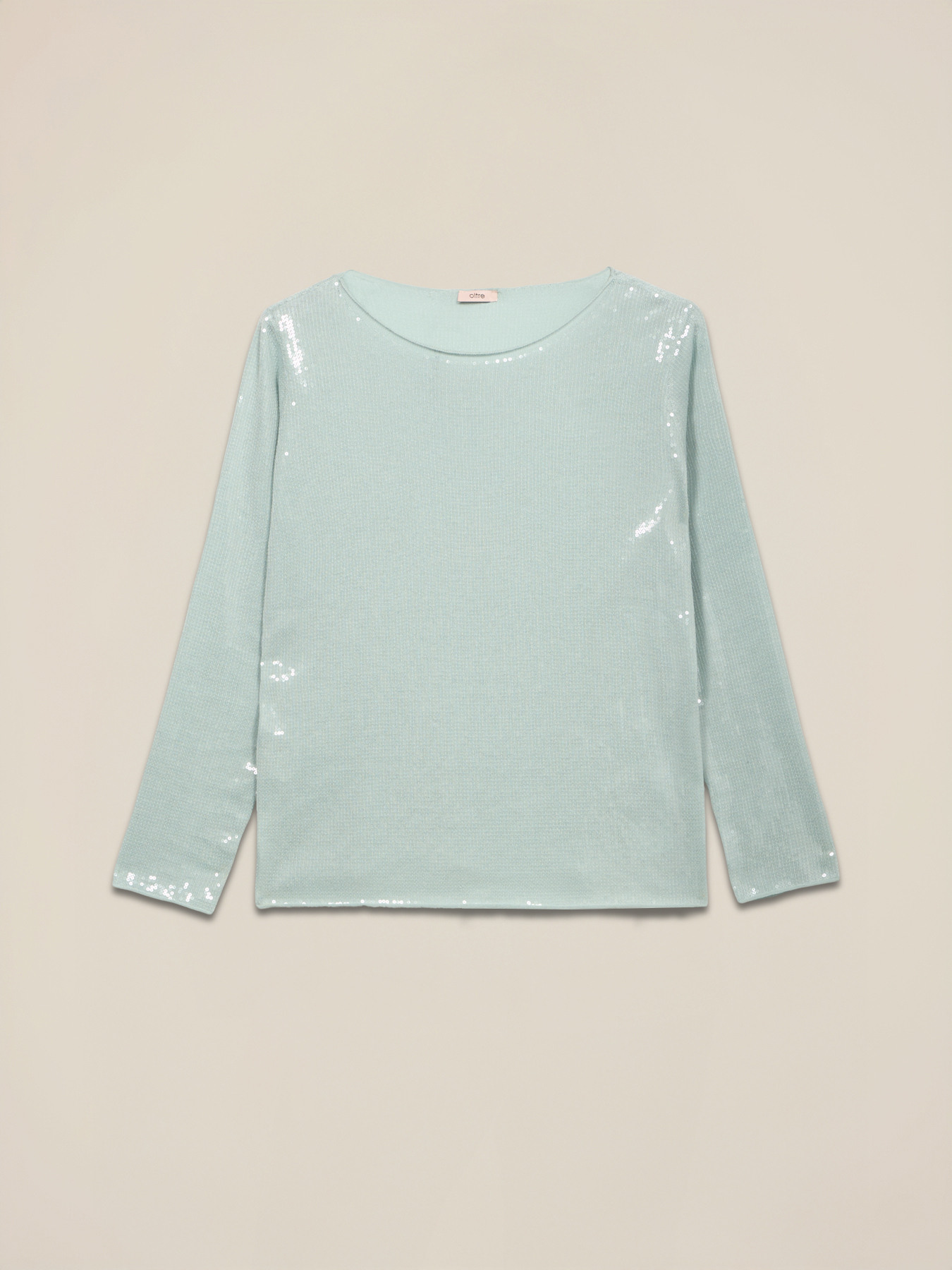 Maglia in cotone con paillettes image number 3