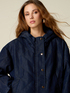 Quilted denim jacket with hood image number 2